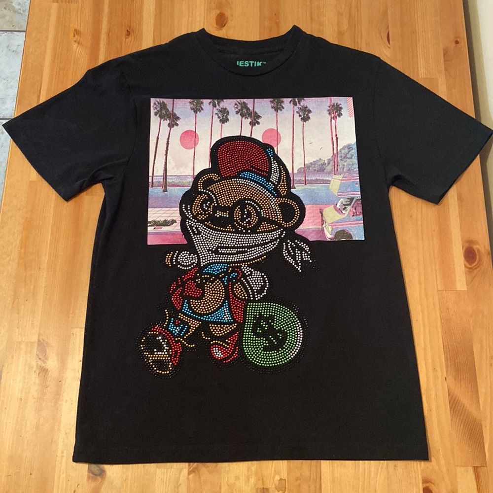 MAJESTIK- MALIBU RHINESTONE SS TEE